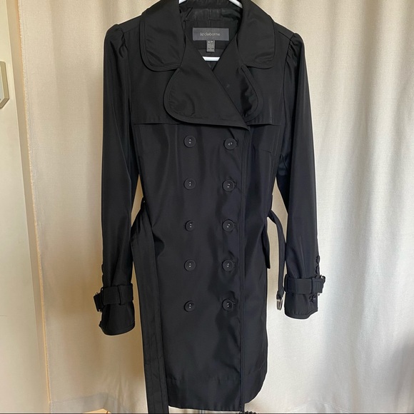 Liz Claiborne double breasted trench coat - Picture 2 of 6